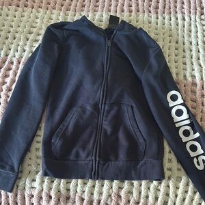 Adidas Black Jacket with White Logo
